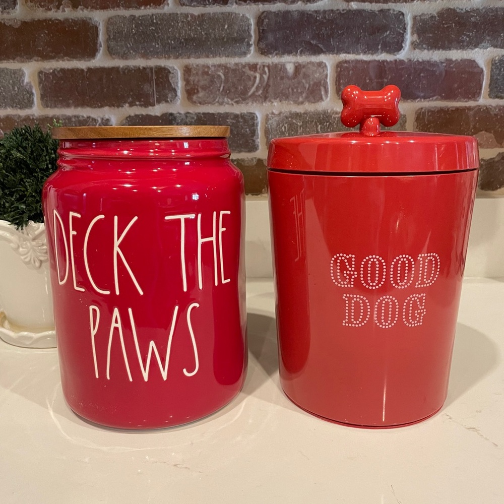 2 Dog Treat Canisters